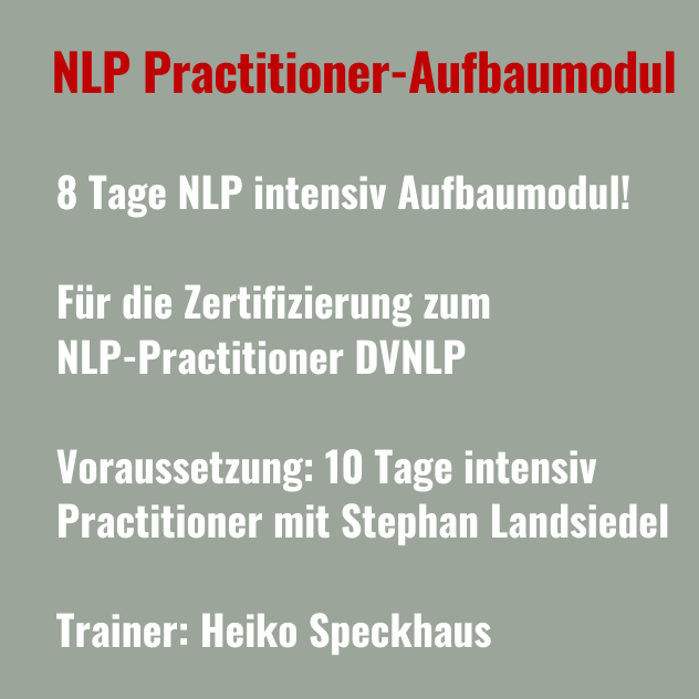 8 Tage intensiv Aufbaumodul 8 Tage intensiv Aufbaumodul