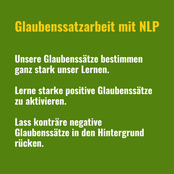 Coaching mit NLP Glaubenssatzarbeit Text