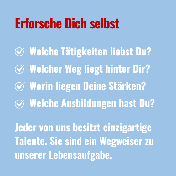 Erforsche Dich selbst Erforsche Dich selbst
