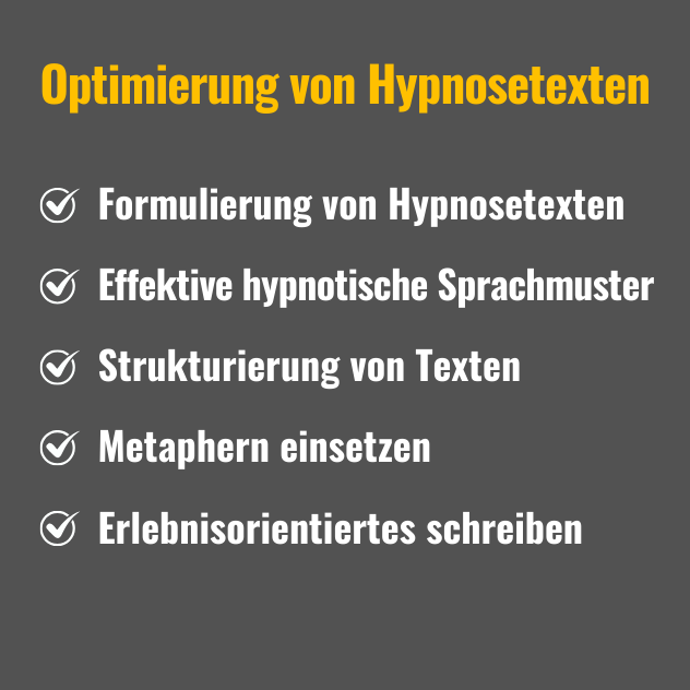 Optimierung von Hypnosetexten
