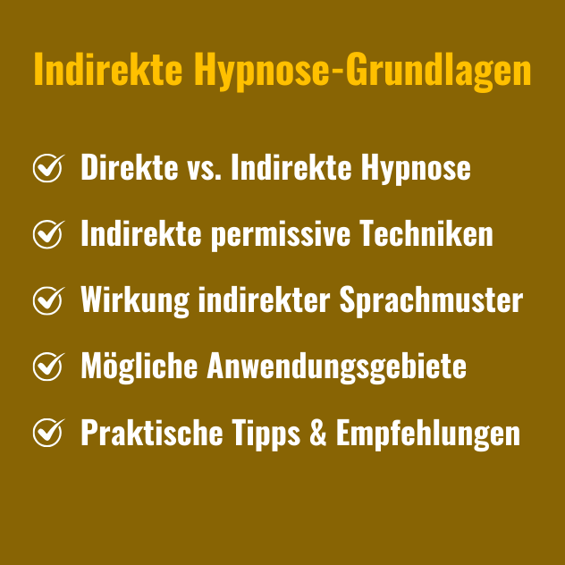 Indirekte Hypnose-Grundlagen