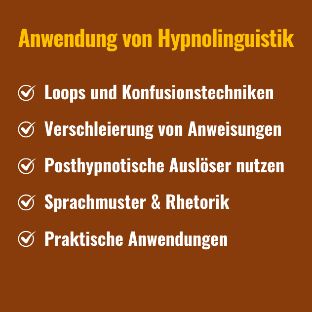 Anwendung von Hypnolinguistik