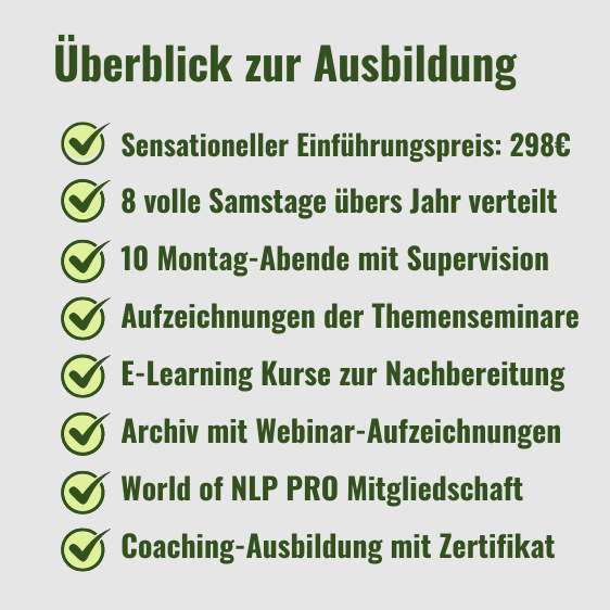 Überblick zur Life Coach Ausbildung Text