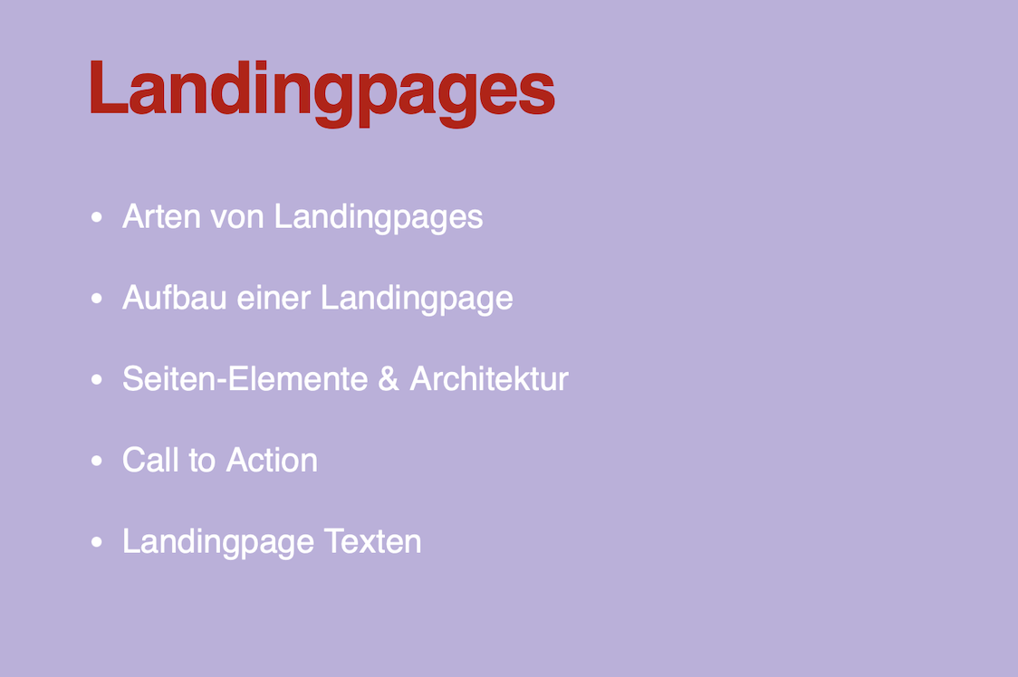 Landingpages
