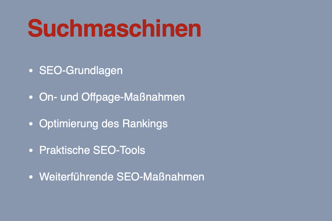 Suchmaschinen Suchmaschinen