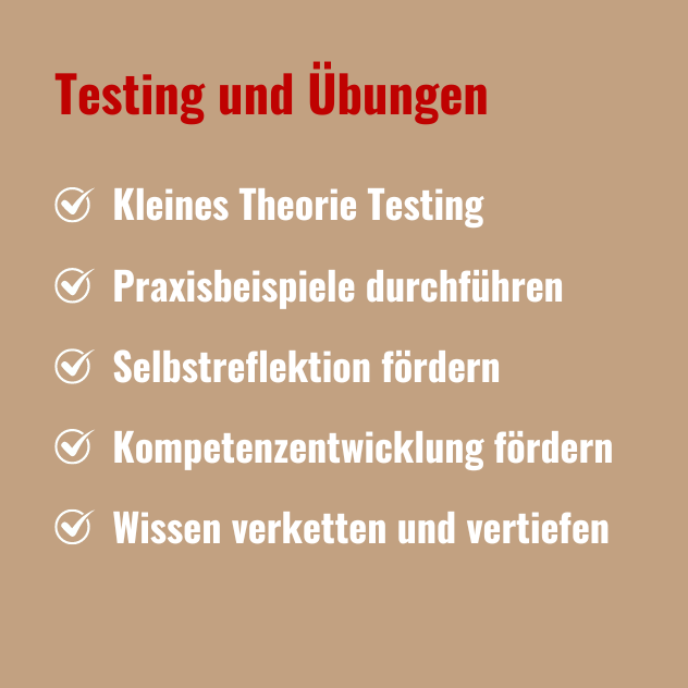 Testing und Übungen