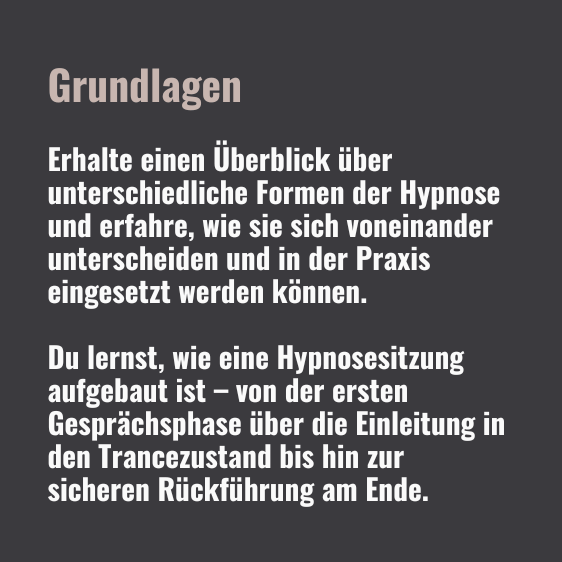 Grundprinzipien der Hypnose
